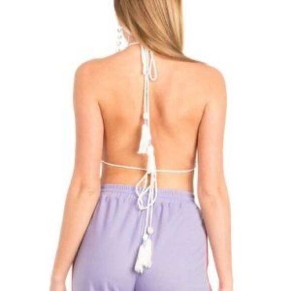 Dance & Marvel crochet crop top halter style size small never worn - Picture 8 of 8